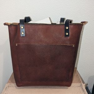 Portland Leather Goods - Nutmeg Small Zipped Tote - new